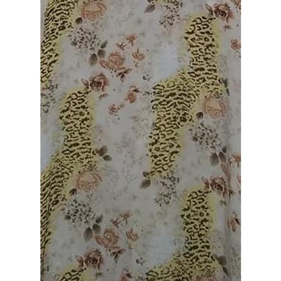 Vintage Voir Collection Animal & Floral Print Button Front Plus Size Blouse 22 - Picture 5 of 5
